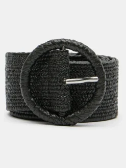 Hush Wrenley Woven Belt Black