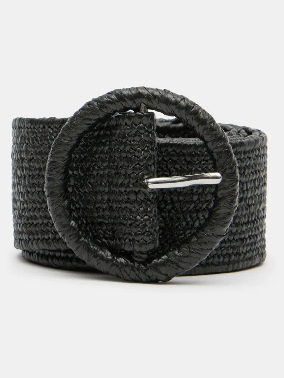 Hush Wrenley Woven Belt Black
