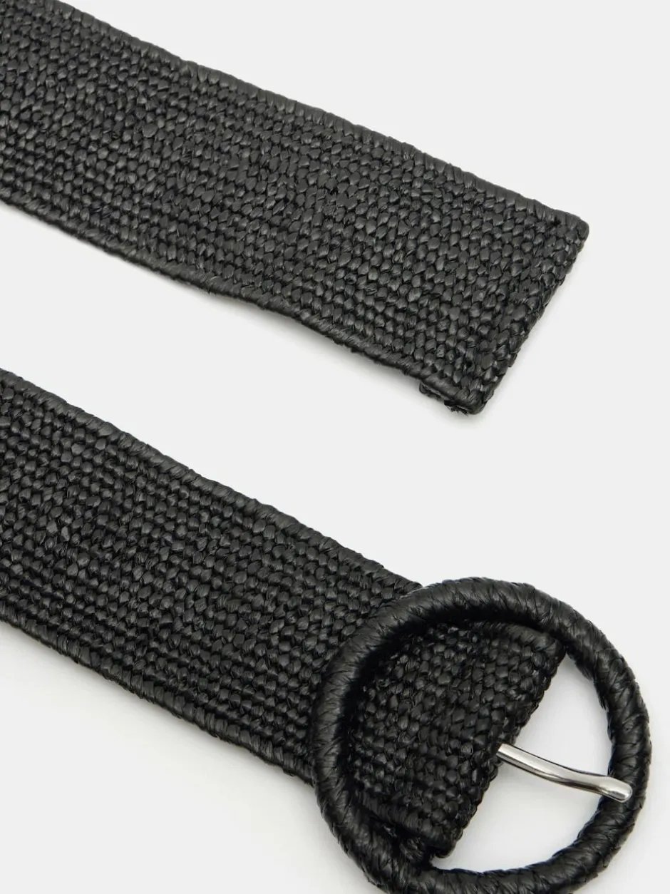 Hush Wrenley Woven Belt Black