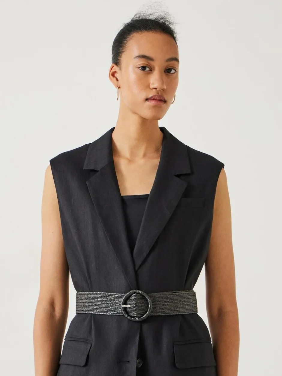 Hush Wrenley Woven Belt Black