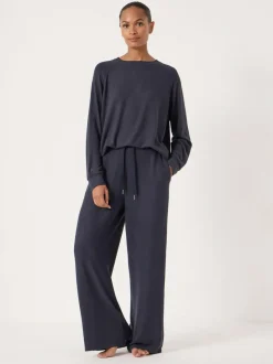 Hush Elle Supersoft Wide Leg Joggers Blue Best