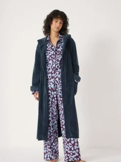 Hush Fluffy Hooded Dressing Gown Green Online
