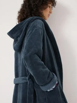Hush Fluffy Hooded Dressing Gown Green Online