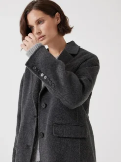 Hush Pure Wool Double Faced Blazer Grey Discount