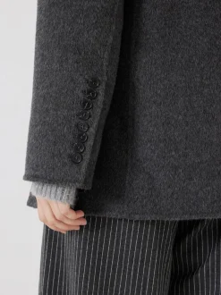 Hush Pure Wool Double Faced Blazer Grey Discount