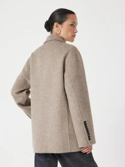 Hush Pure Wool Double Faced Blazer Natural Online