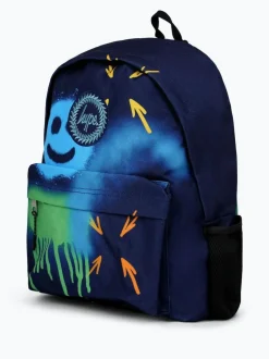 Hype Unisex Navy Spray Smiley Backpack Clearance