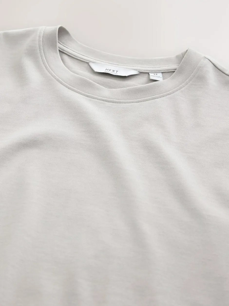 Next Ice Grey Regular Fit Heavyweight T-Shirt