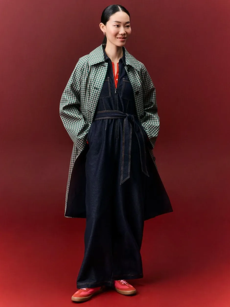 Next Indigo Blue Denim Jersey Jumpsuit Sale