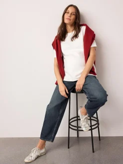 Next Maternity Barrel Denim Jeans Indigo New