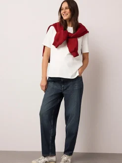 Next Maternity Barrel Denim Jeans Indigo New