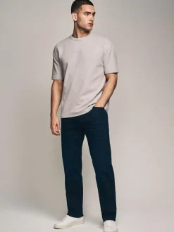 Next Straight Fit Straight Fit Essential Stretch Jeans Ink Blue Outlet