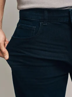 Next Straight Fit Straight Fit Essential Stretch Jeans Ink Blue Outlet