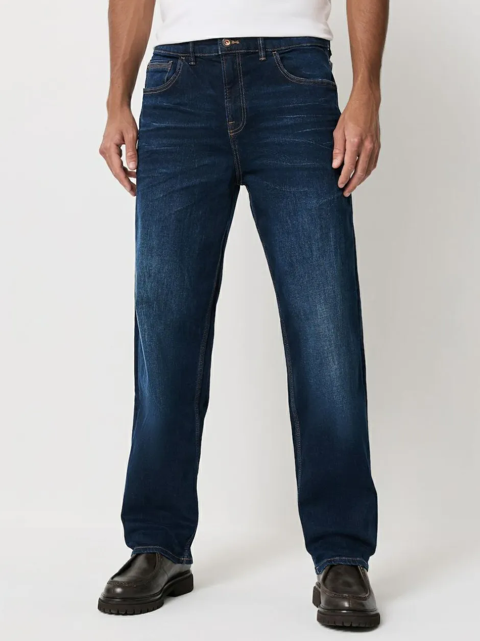 Next Relaxed Fit Authentic Stretch Denim Jeans Ink