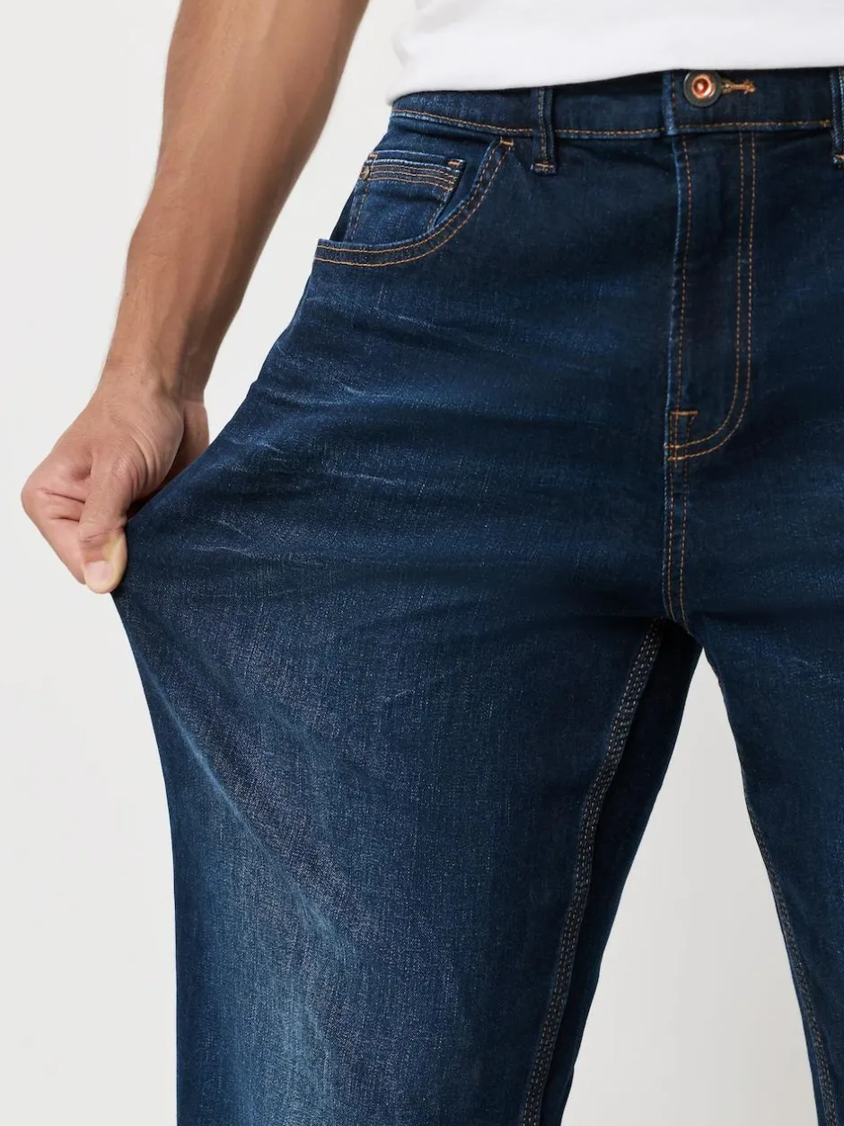 Next Relaxed Fit Authentic Stretch Denim Jeans Ink
