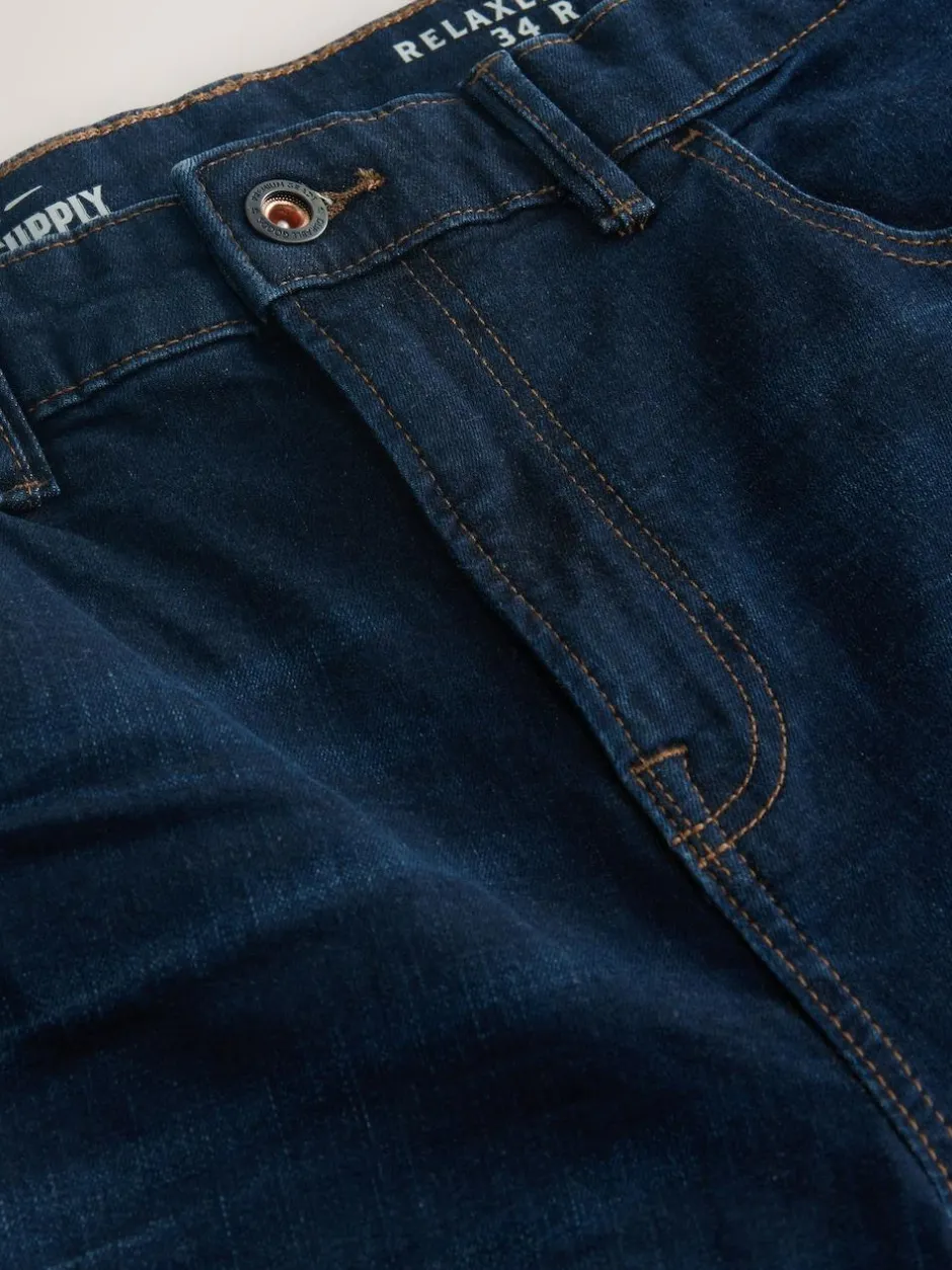 Next Relaxed Fit Authentic Stretch Denim Jeans Ink