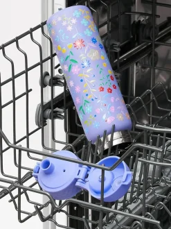 Ion8 Delicate Floral 500ml Insulated Steel Water Bottle Hot