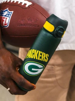 Ion8 Green NFL Packers Steel Water Bottle 600ml Clearance