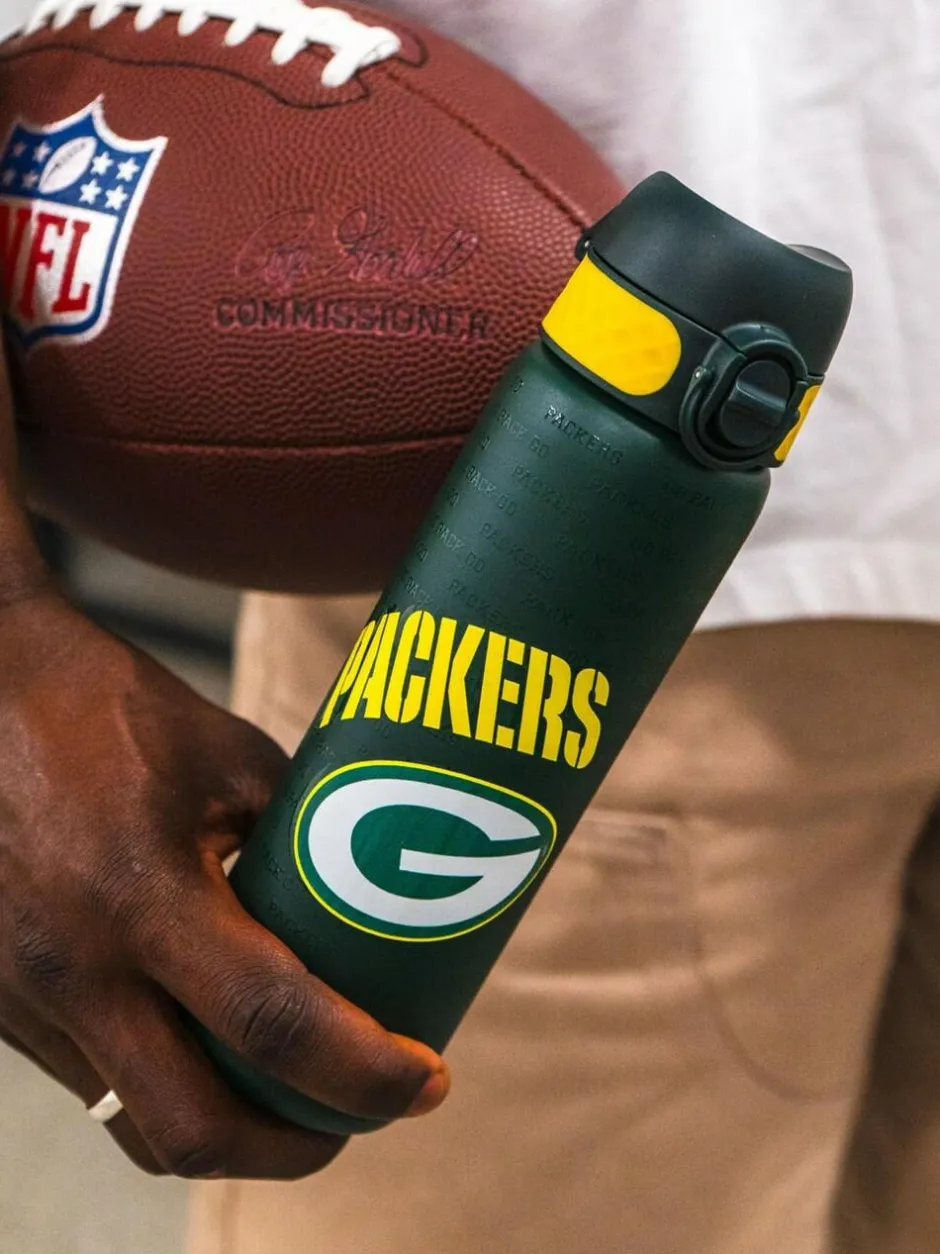 Ion8 Green NFL Packers Steel Water Bottle 600ml Clearance