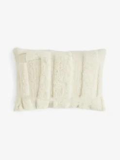 Next Ivory 40 x 59cm Carved Tufted Geo Cushion