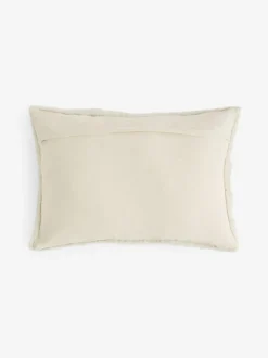 Next Ivory 40 x 59cm Carved Tufted Geo Cushion