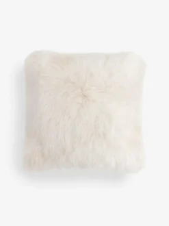 Next 43 x 43cm Loulou Faux Fur Cushion Ivory Online