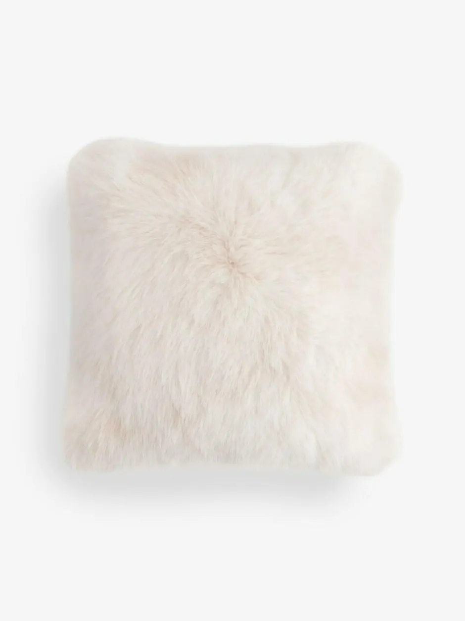 Next 43 x 43cm Loulou Faux Fur Cushion Ivory Online