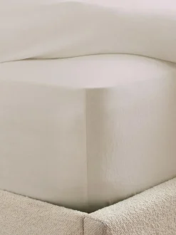 Next Ivory Brushed Cotton Supersoft Deep Fitted Sheet Online