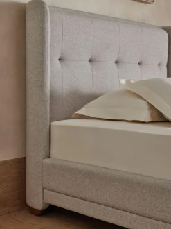 Next N. Premium 400 Thread Count 100% Egyptian Extra Deep Fitted Cotton Sateen Sheet Ivory Sale