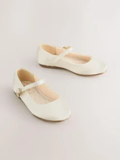 Next Standard Fit (F) Mary Jane Occasion Shoes Ivory Outlet