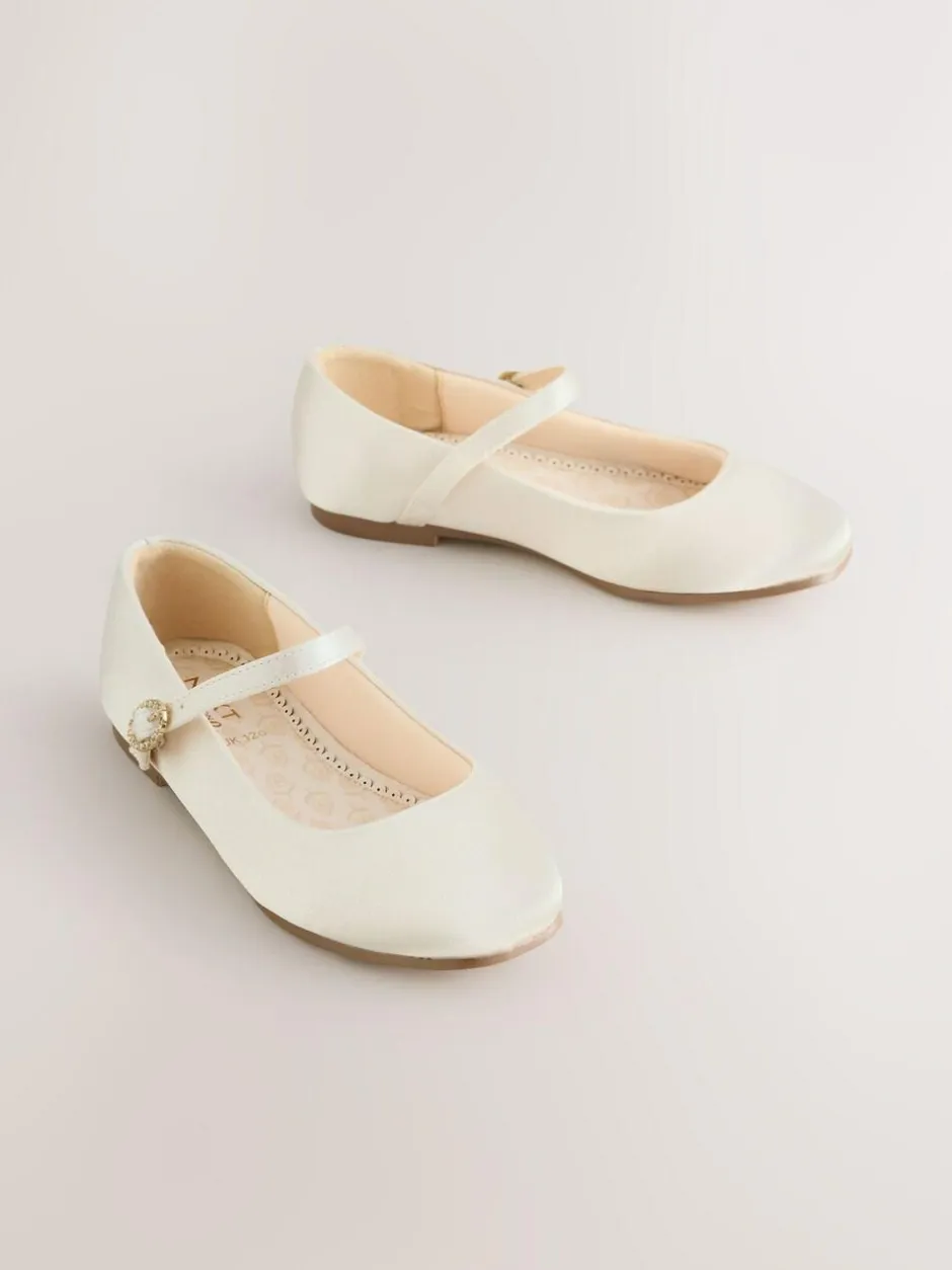 Next Standard Fit (F) Mary Jane Occasion Shoes Ivory Outlet