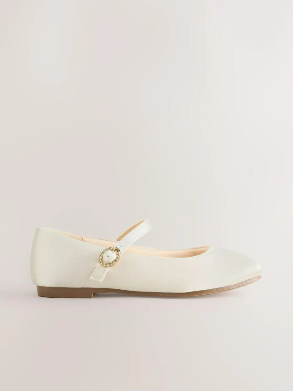 Next Standard Fit (F) Mary Jane Occasion Shoes Ivory Outlet
