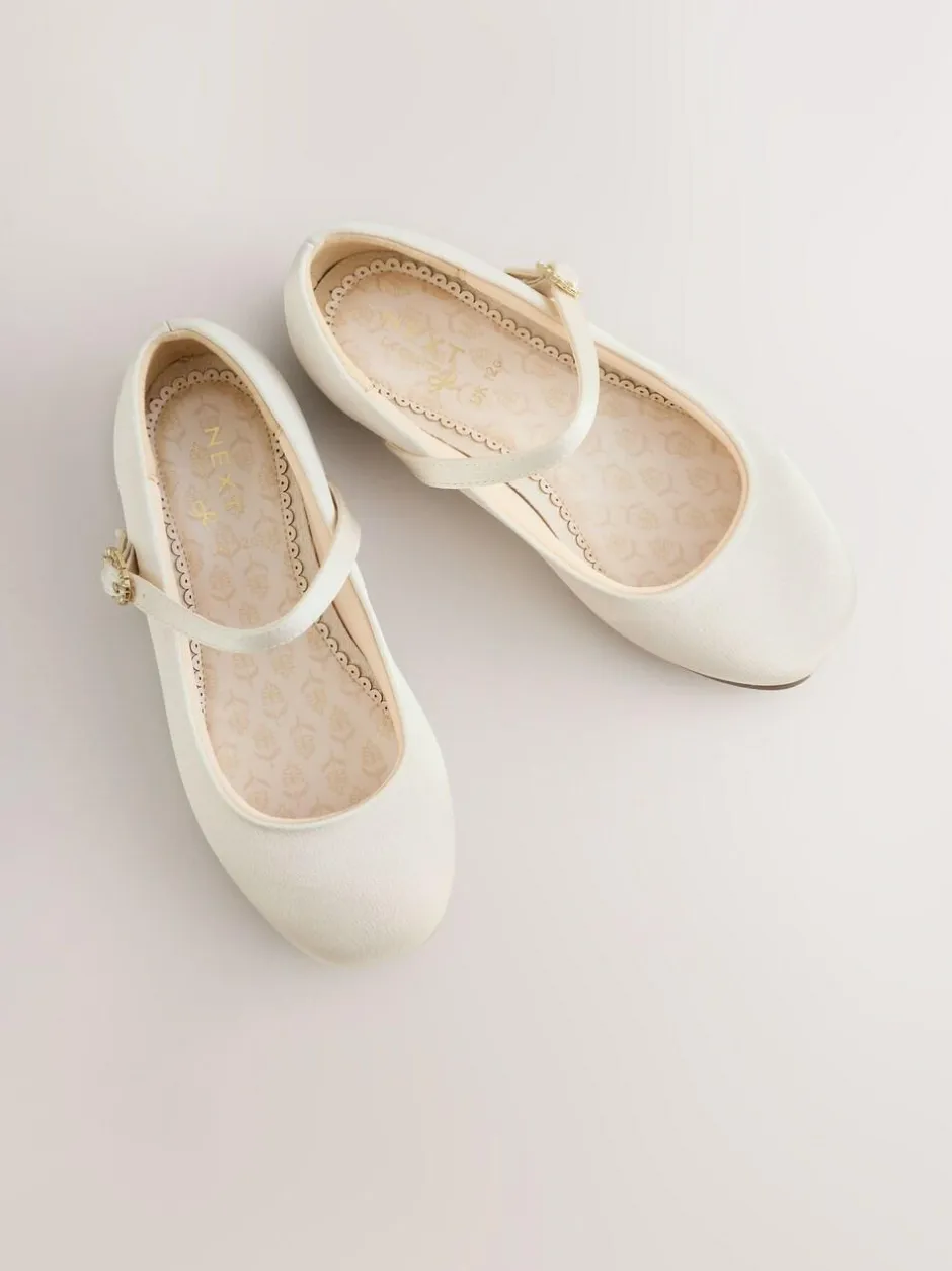 Next Standard Fit (F) Mary Jane Occasion Shoes Ivory Outlet
