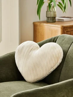 Next Ivory Valentines 3D Pleated Velvet Heart Cushion Best