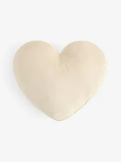 Next Ivory Valentines 3D Pleated Velvet Heart Cushion Best