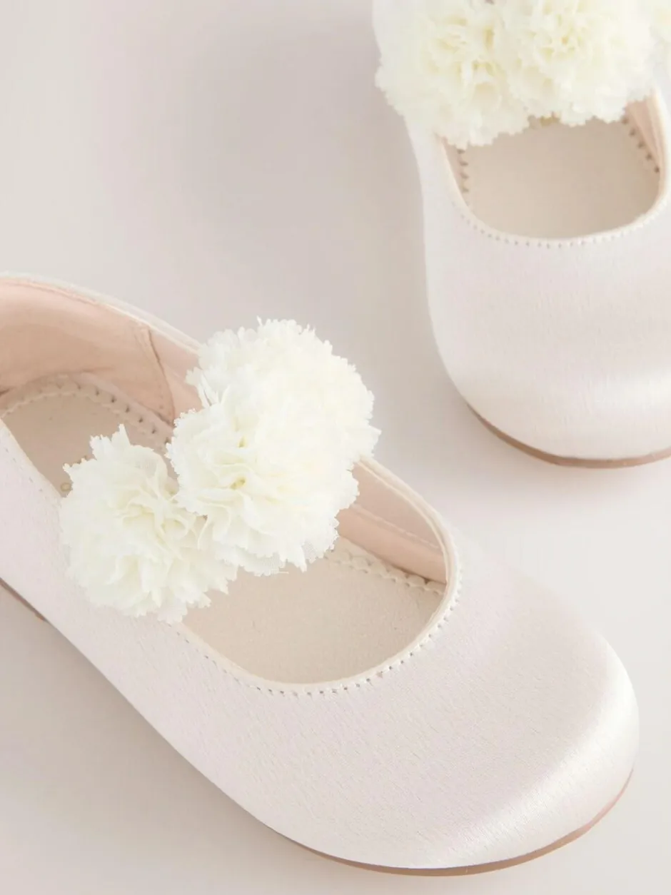 Next Wide Fit (G) Satin Flower Girl Occasion Mary Jane Shoes Ivory Discount