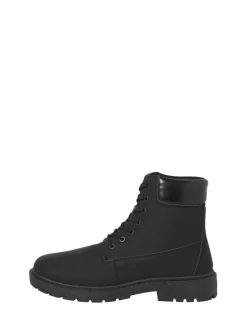 JACK & JONES Lace Up Ankle Boots Black Outlet