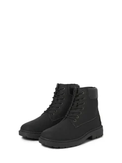 JACK & JONES Lace Up Ankle Boots Black Outlet