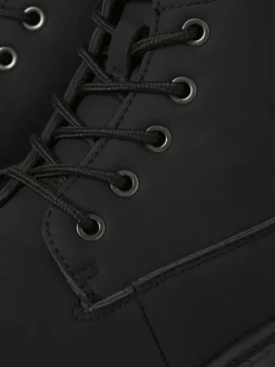 JACK & JONES Lace Up Ankle Boots Black Outlet