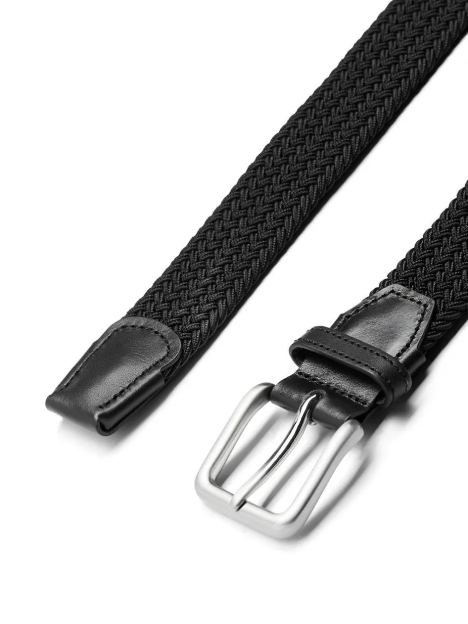 JACK & JONES Woven Belt Black