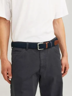JACK & JONES Woven Belt Blue Clearance