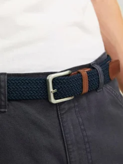 JACK & JONES Woven Belt Blue Clearance