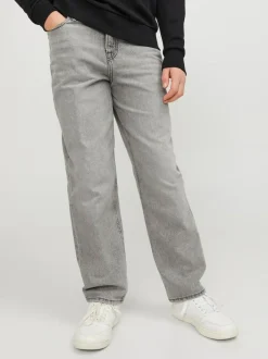 JACK & JONES JUNIOR Chris Relaxed Fit Black Jeans Grey Discount