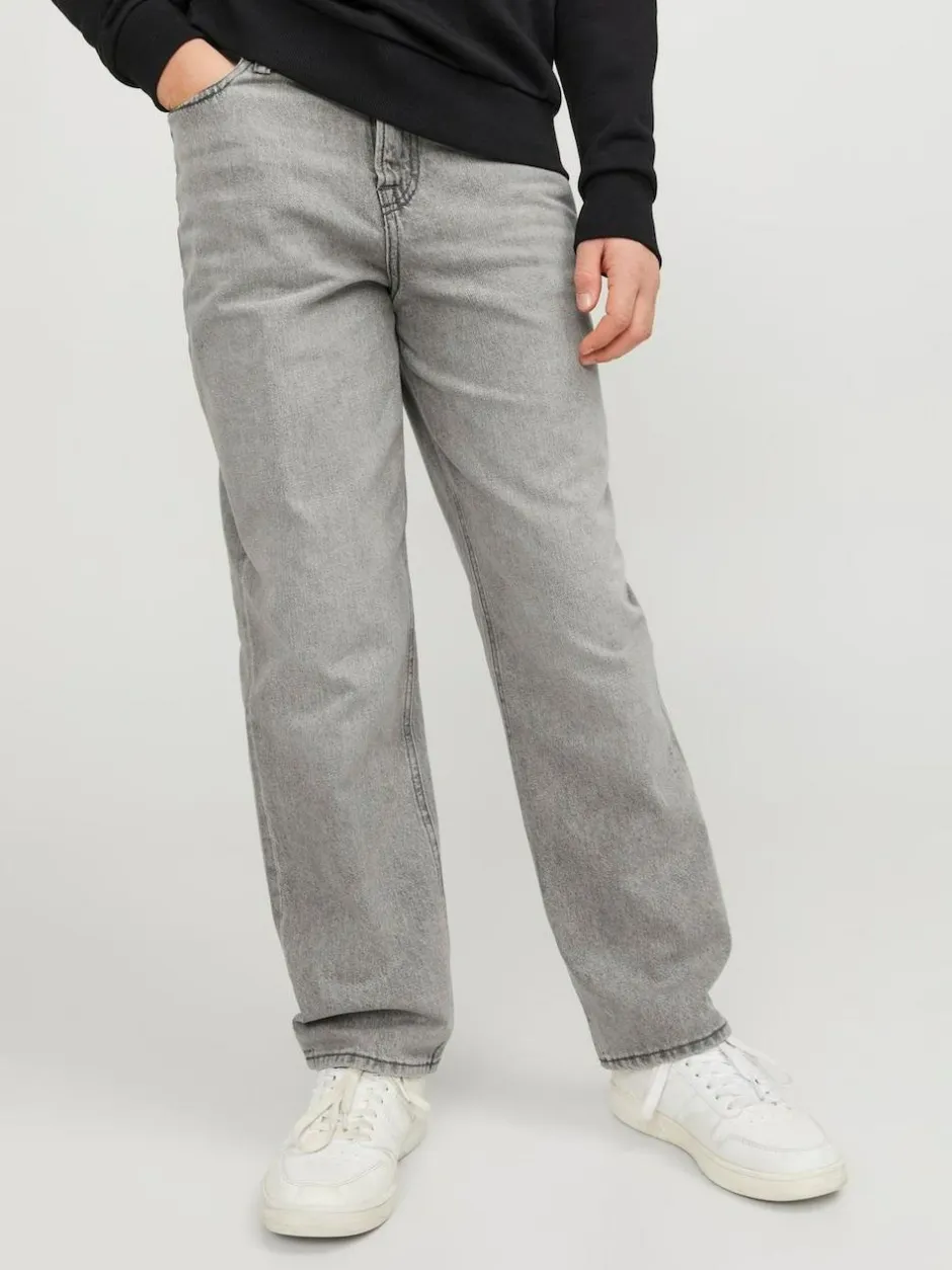 JACK & JONES JUNIOR Chris Relaxed Fit Black Jeans Grey Discount