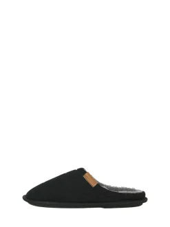 JACK & JONES JUNIOR Courdroy Mule Black Slippers Discount
