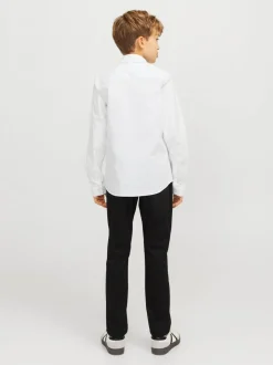 JACK & JONES JUNIOR Stretch Long Sleeve White Shirt Clearance