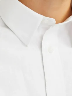 JACK & JONES JUNIOR Stretch Long Sleeve White Shirt Clearance