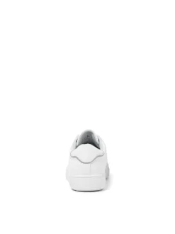 JACK & JONES White Leather Smart Trainers Clearance