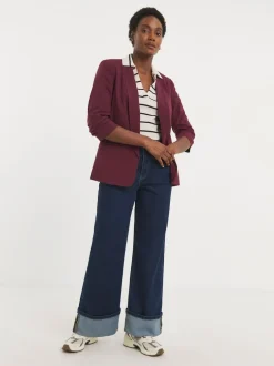 JD Williams Red Ruched Sleeve Blazer