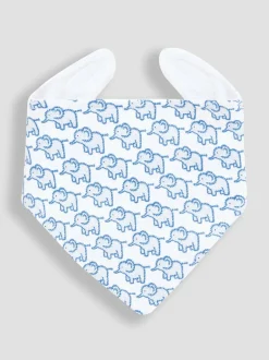 Jojo Maman Bébé 3-Pack Cotton Baby Dribble Bibs Baby Blue Clearance